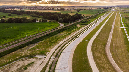 Dam on the Odra River in Racibórz, Poland.