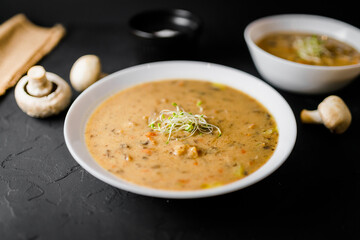 Polish wild mushroom soup