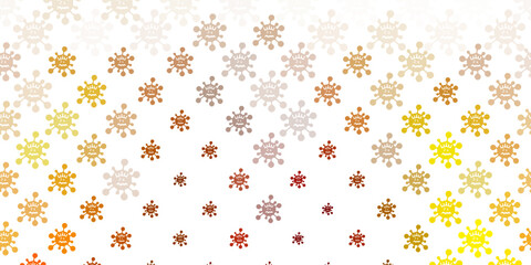 Light Green, Yellow vector texture with disease symbols.