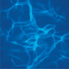 Light in sea water. Marine light mesh in water