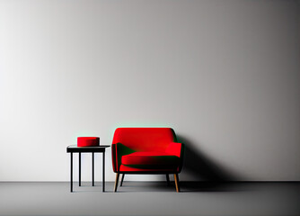 red chair in the room