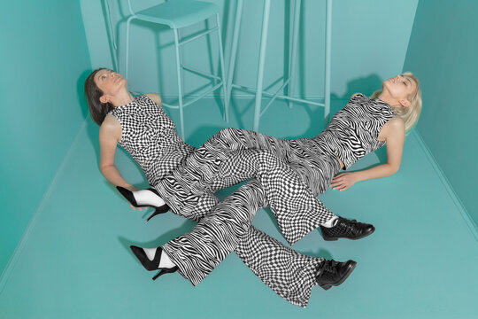 conceptual portrait of a couple of people in a close love relationship