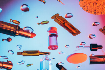 cosmetic and beauty industry products.