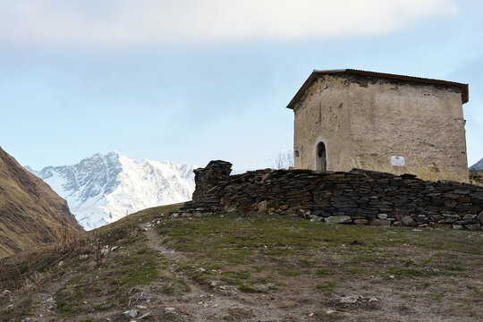 Ushguli, Georgia. Upper Svaneti, a UNESCO World Heritage Site. 
