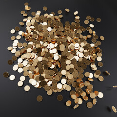 3d rendering - Golden coins
