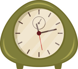 Modern watch flat icon Green table clocks