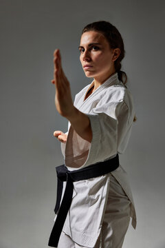 Sportswoman Practicing Martial Arts