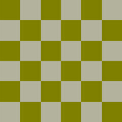 Seamless vector graphic of light and dark olive green squares in the styles of a chessboard