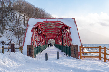 支笏湖の山線鉄橋（北海道千歳市）