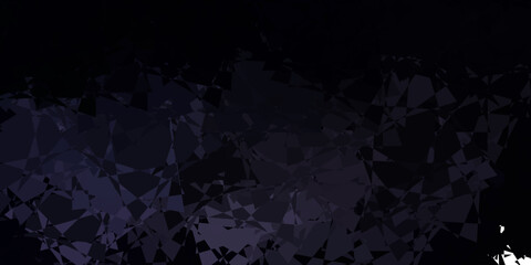 Obraz premium Dark Gray vector background with polygonal forms.