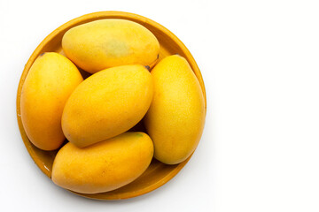 Tropical fruit, Mango on white