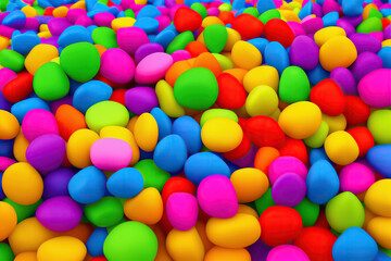 Bright Rainbow Pebble Wallpaper Generative AI 3D Render