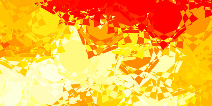 Light Orange vector backdrop with triangles, lines.