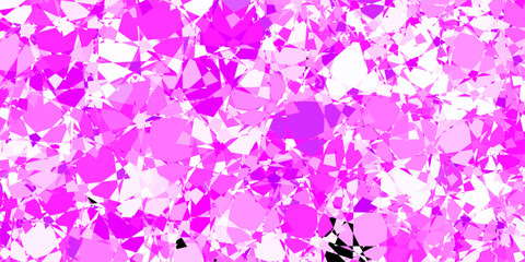 Fototapeta na wymiar Dark Pink vector pattern with polygonal shapes.