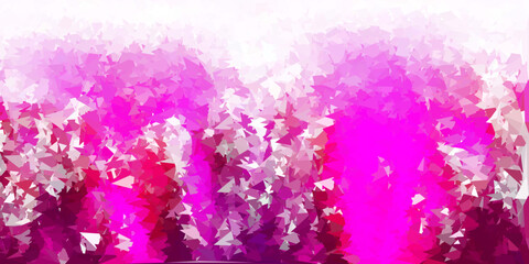 Fototapeta na wymiar Dark pink vector triangle mosaic backdrop.