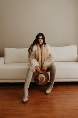 Obraz premium woman model fashion studio