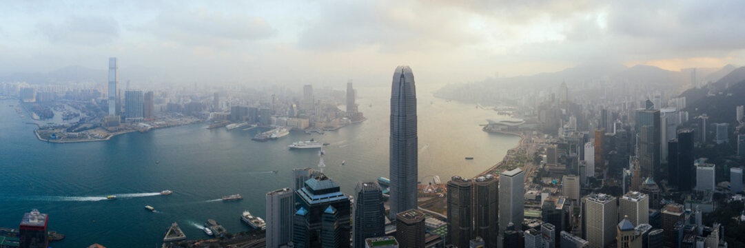 Hong Kong misty skyline