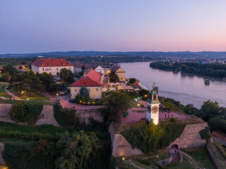 Fototapeta premium Sunsets above Petrovaradin, Novi Sad (Serbia)
