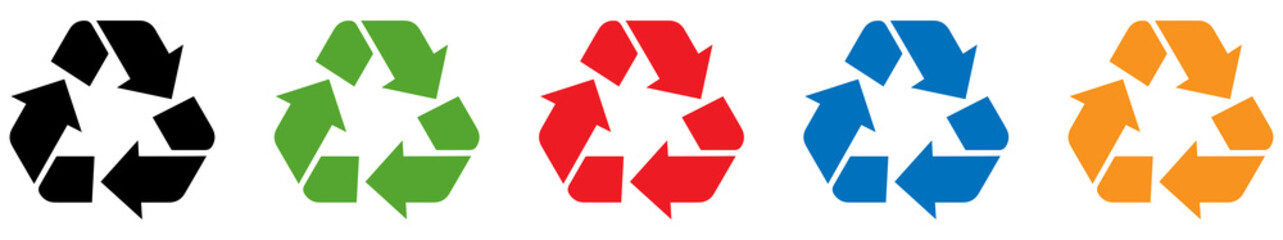 Recycle icon set. Symbol for website design, logo, app, UI. Vector illustration EPS10