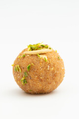 Indian Mithai Gud Churma Ke Laddu Or Choorma Ke Ladoo Is Made Of Whole Wheat Jada Gehun Ka Atta, Khus Khus, Gur, Jaggery, Kaju, Badam, Dry Fruits Roasted In Desi Ghee Or Clarified Butter
