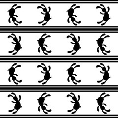 Easter rabbit seamless bunnies pattern for wrapping paper and kids clothes print and fabrics and linens and kitchen