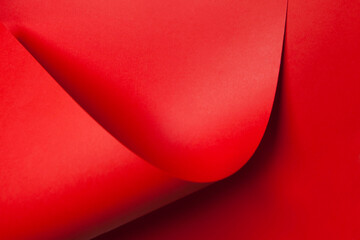 Graphic and geometrical red paper curve