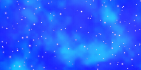 Naklejka na ściany i meble Light BLUE vector background with colorful stars.