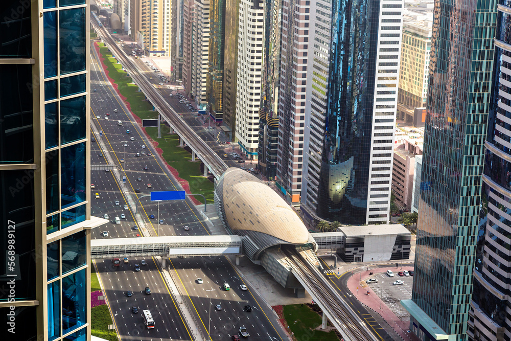 Wall mural Aerial view of  Dubai