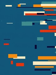 Obraz premium Vibrant and colorful abstract design with line-art shapes. Ideal for a unique wallpaper.