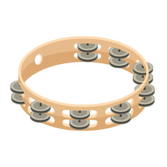 Tambourine  Illustration musical instrument 
