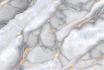 Naklejka na ściany i meble White marble with gold and grey veins surface abstract background. Decorative acrylic paint pouring rock marble texture. Horizontal natural grey and gold abstract pattern.