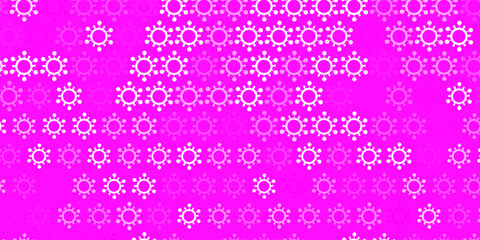 Light pink vector texture with disease symbols.