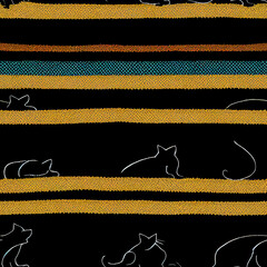 seamless pattern with cats