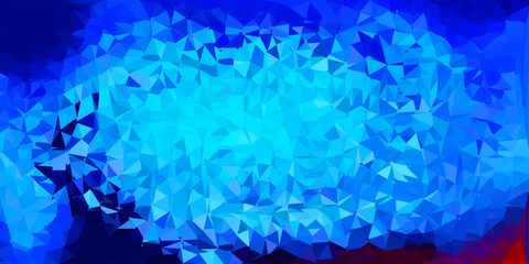 Light blue, red vector abstract triangle texture.