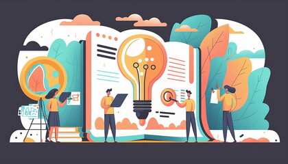 Education, Learning, Teaching, Training, Illustration to Educate Target, generative ai