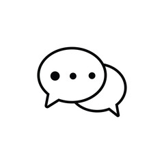 Chat bubble concept line icon. Simple element illustration. Chat bubble concept outline symbol design. Can be used for web and mobile UI/UX . Modern vector style.
