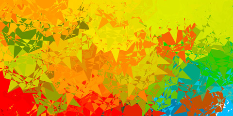 Obraz na płótnie Canvas Light Blue, Yellow vector template with triangle shapes.