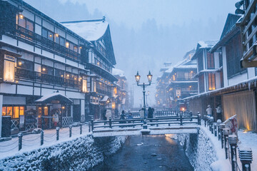冬の銀山温泉 (日本 - 山形)