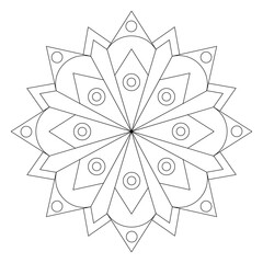 Elegant Indian Mandala. Pattern Design Concept. Hand Drawn Vector Illustration