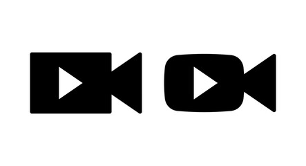 Fototapeta premium Video icon vector illustration. video camera sign and symbol. movie sign. cinema