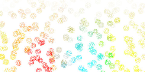 Light blue, yellow vector natural layout with flowers.