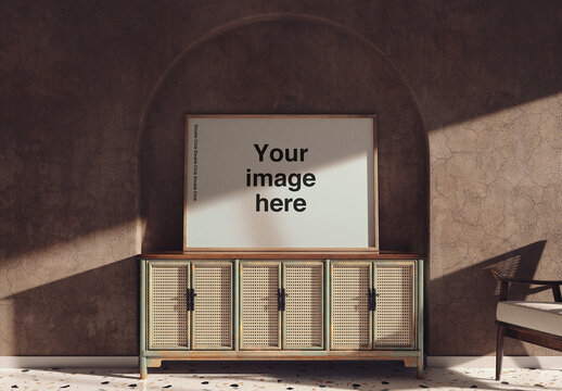 Curved Gallery Scene Mockup 14