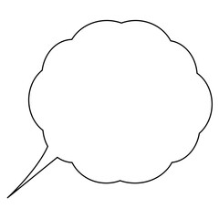 雲型の吹き出しイラスト