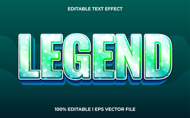 Legend 3d text effect and editable text, template 3d style use for business tittle