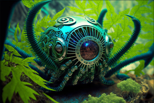 An alien tick from another plant, generated by Ai