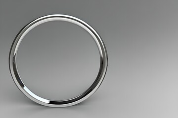 Obraz premium Silver Metal Ring Generative AI