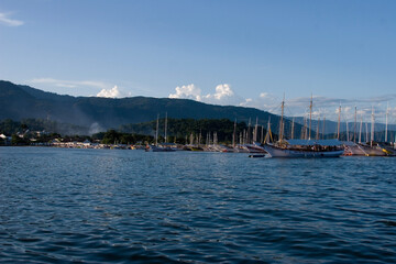 boats on the pier Paraty Brazil