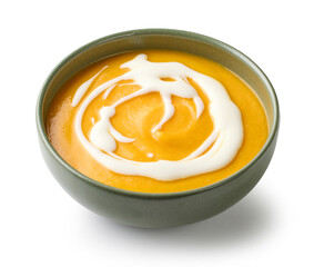 bowl of vegetable cream soup