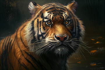 Ein wahrer König der Tiere der Tiger Generative AI