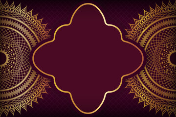 Islamic luxury background with golden mandala ornament, vector eps format
